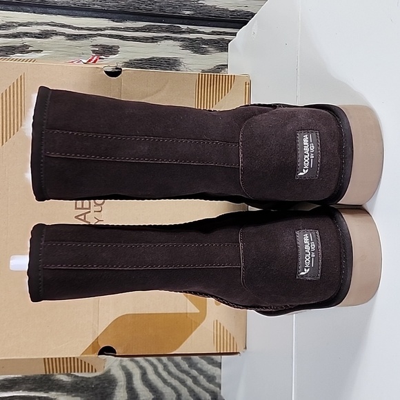 New Kookaburra By Ugg Burra Short Fir Lined Brown Boots Mens Size 13 main image 12